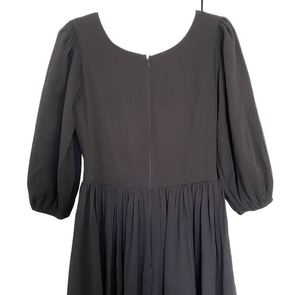 Ivy City Co Do Re Medi Black Sleeve Midi Bodice Dress Size Medium - Picture 7 of 7